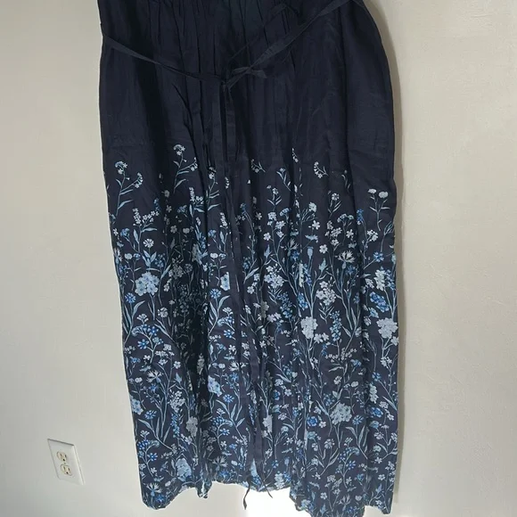 NWOT Woman Within Navy Blue Floral Dress - Picture 7 of 8